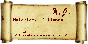 Malobiczki Julianna névjegykártya